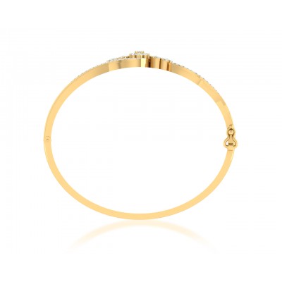 Amya Diamond Half Bangle In Gold 