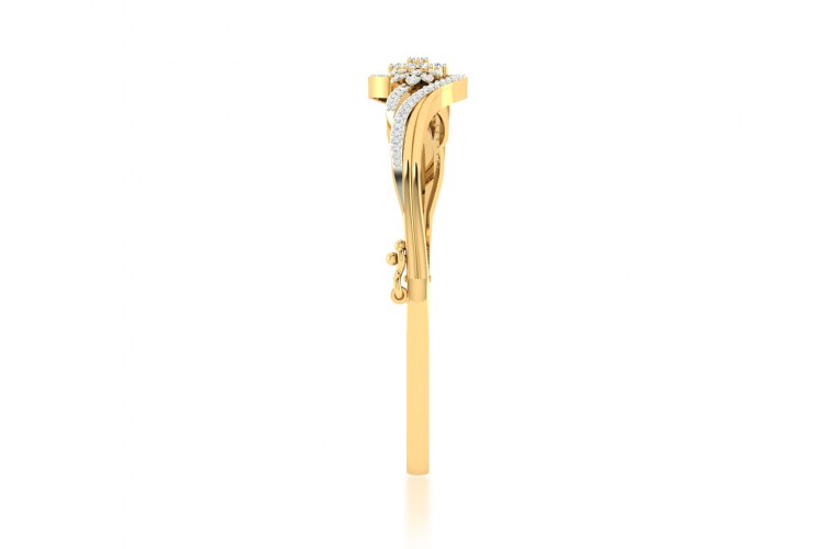 Amya Diamond Half Bangle In Gold 