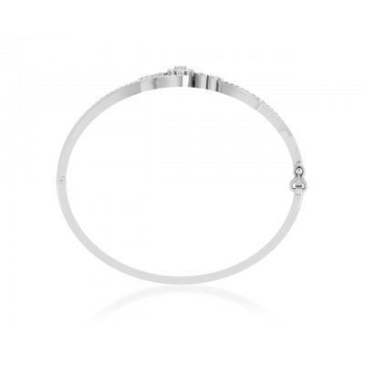 Amya Diamond Half Bangle In Gold 
