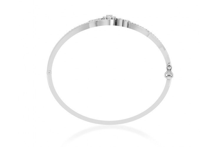 Amya Diamond Half Bangle In Gold 