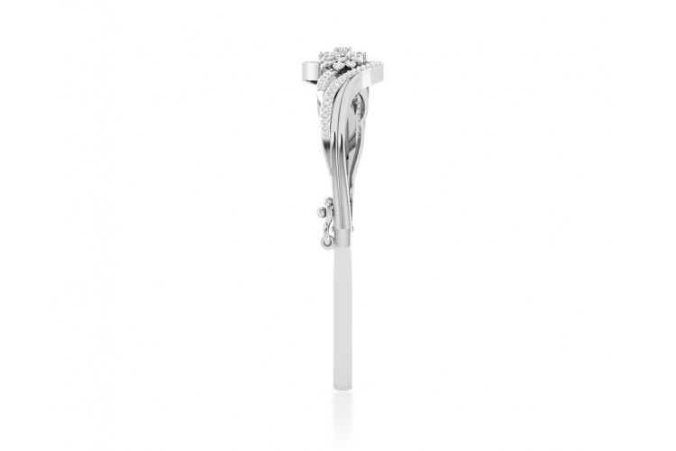 Amya Diamond Half Bangle In Gold 