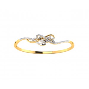 Teta Ladies Diamond Half Bangle