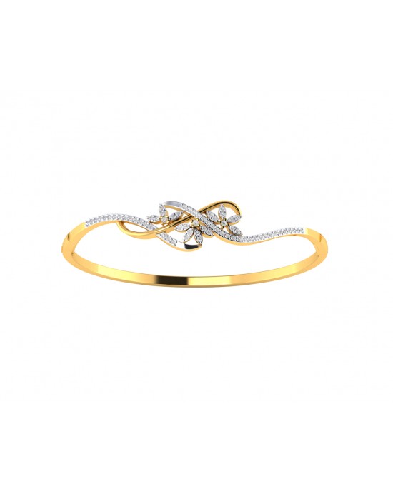 Teta Ladies Diamond Half Bangle