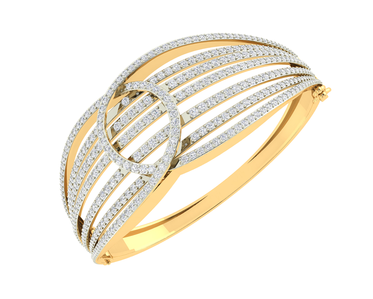 18KT Diamond Half Kada Style Bracelet | Pachchigar Jewellers (Ashokbhai)