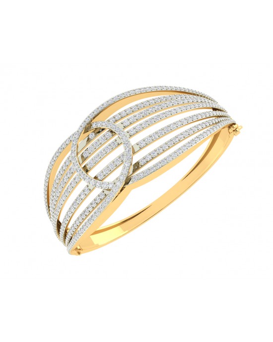 Wenda Diamond Half Bracelet in Gold 