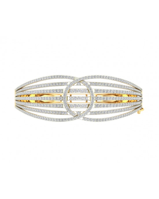 Wenda Diamond Half Bracelet in Gold 