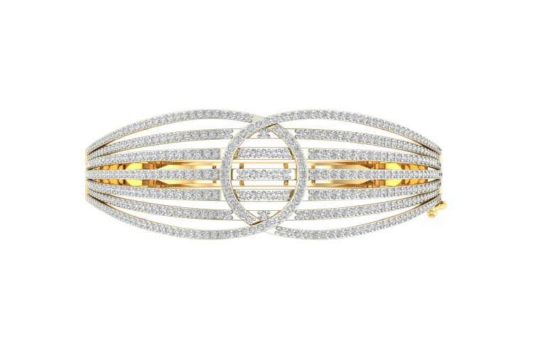 Wenda Diamond Half Bracelet in Gold 