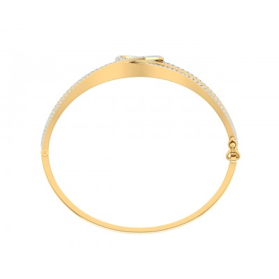 Wenda Diamond Half Bracelet in Gold 