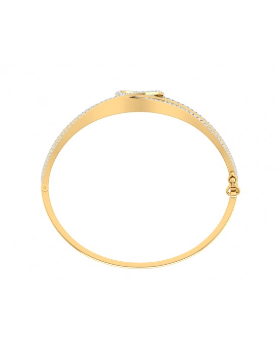 Wenda Diamond Half Bracelet in Gold 