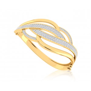 Riwa Designer Diamond Half Bangle in 14k gold