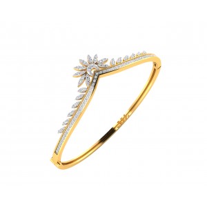 Suma Diamond Bangle in Gold 