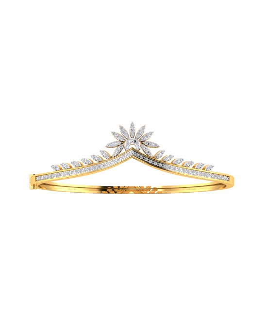 Suma Diamond Bangle in Gold 