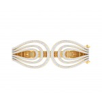 Wanda Designer Diamond half bangle in Gold 