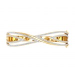 Verna diamond half bangle in 18k gold