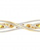Verna diamond half bangle in 18k gold