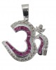 Om Pendant with Rubies and Diamonds