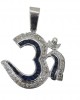 Om Pendant with Sapphire & Diamonds