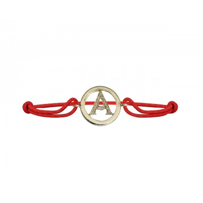 Alphabets Bracelet with diamonds A