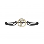 Alphabet bracelet with diamonds F
