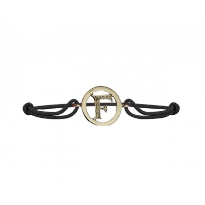 Alphabet bracelet with diamonds F