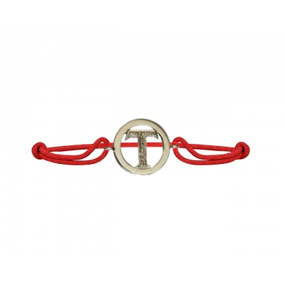 Alphabet bracelet with Diamonds T