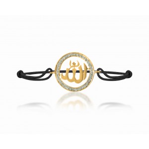 Allah Gold Bracelet with Diamonds