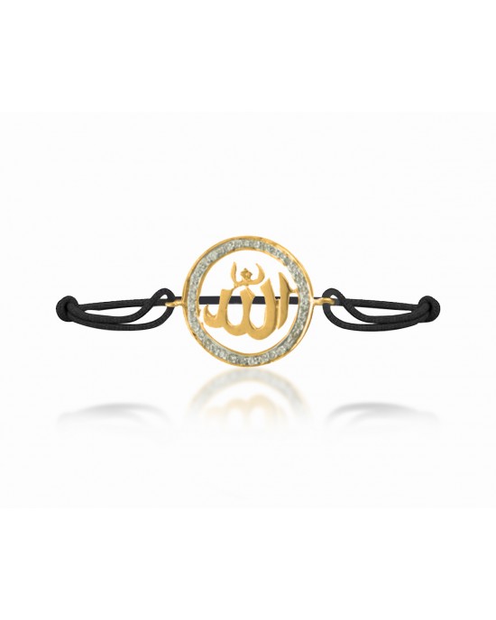 Allah Gold Bracelet with Diamonds