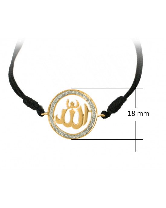 Allah Gold Bracelet with Diamonds