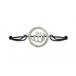 Allah Bracelet in silver Studded with 0.25cts Diamond