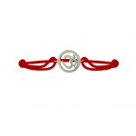 Om Single Diamond Bracelet Silver