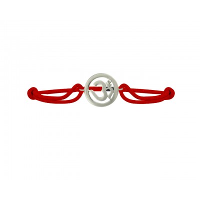 Om Single Diamond Bracelet Silver