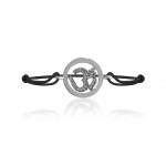 Om Inside Diamond Bracelet in Silver