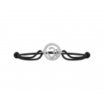 Om Border Diamond Bracelet in Silver 14mm