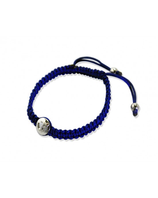 Om Bracelets in Chakra Colors with Diamond in Silver