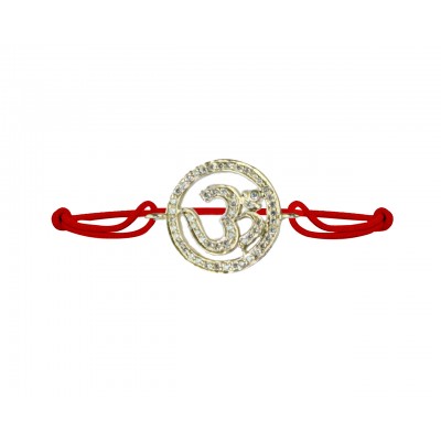 Om bracelet 18mm in gold with diamonds