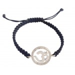 Diamond Studded Elegant Om Bracelet in 92.5 Silver