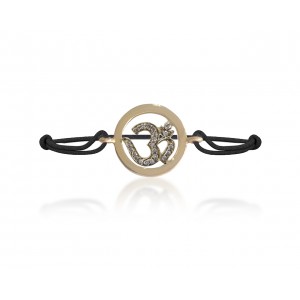 Om Gold Bracelet with Diamonds 