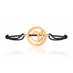 Aum single diamond Gold Bracelet