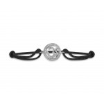 Om Bracelet in Silver with Forty-Two 0.24 Carats Diamonds