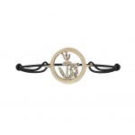 Om Shakti Bracelet in Gold with Diamond