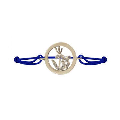 Om Shakti Bracelet in Gold with Diamond