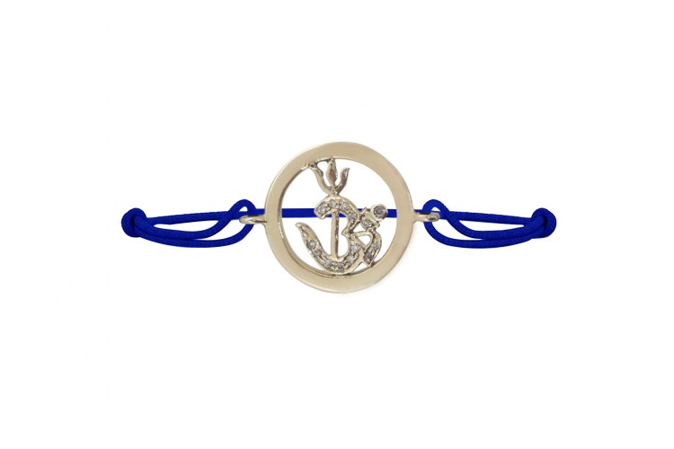 Om Shakti Bracelet in Gold with Diamond