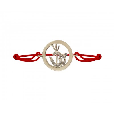 Om Shakti Bracelet in Gold with Diamond