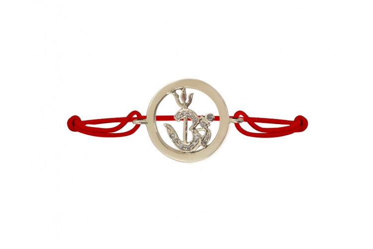 Om Shakti Bracelet in Gold with Diamond
