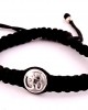 Aum Bracelet with Single Diamond Bead