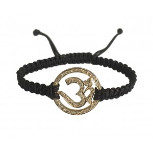 Auspicious Aum Bracelet in Gold with diamonds