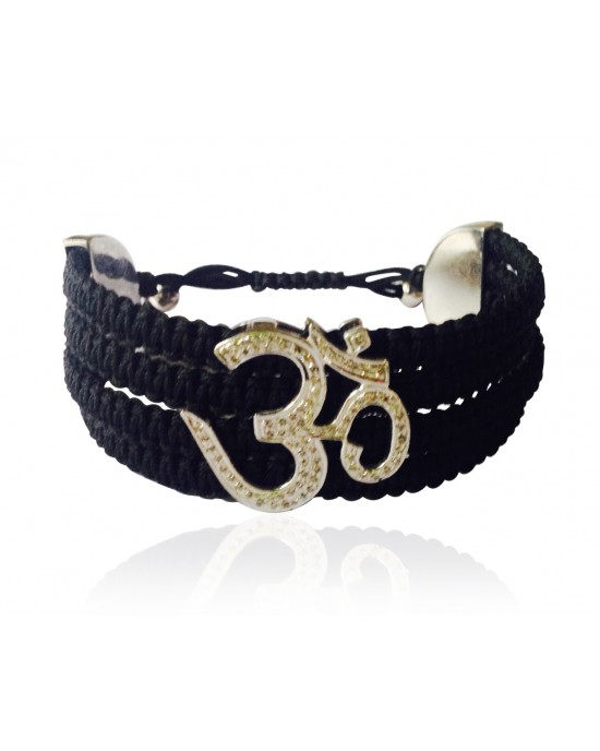 Om Cuff Bracelet  with diamonds