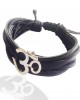 Wide Om Bracelet in Silver