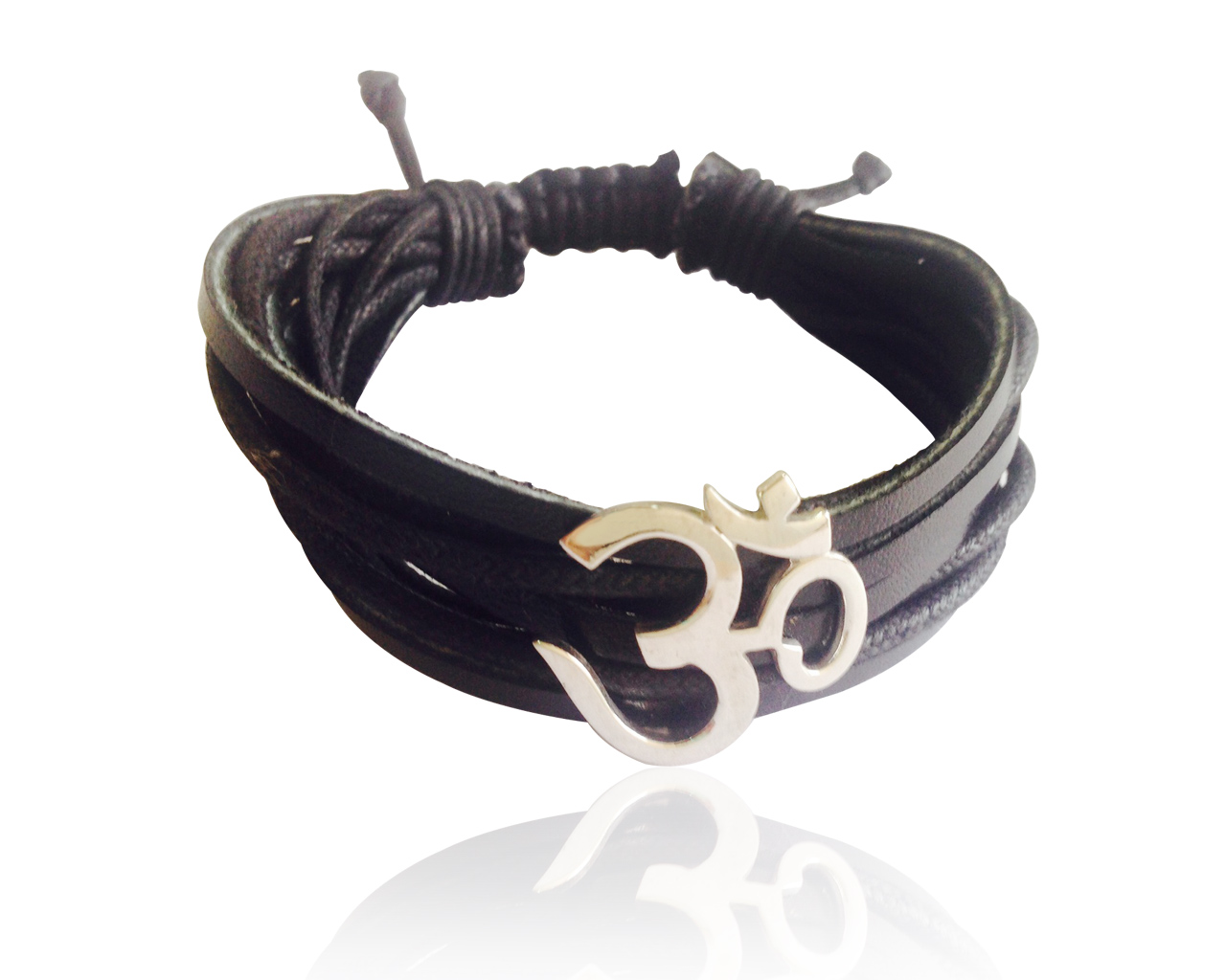Multicolor Wax Thread Rope Knots Bracelet Charm OM Symbol Handmade  Adjustable Bracelets&Bangle for Women Men Jewelry Gift Friend