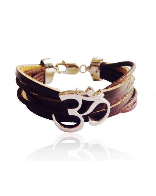 Wide Band Calligraphic OM Bracelet